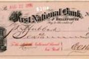 Edward Crouch Humes - National Bank of Bellefonte Check (1891)