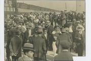 Ambridge Strike 1933 Picket Line Crowd Photograph Front Side