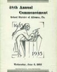 Altoona High School Commencement Program 1935