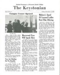 The Keystonian Vol. 38, No. 9 Friday December 11, 1970
