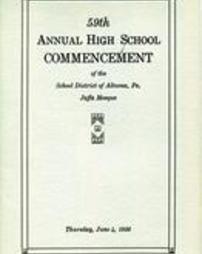 Altoona High School Commencement Program 1936