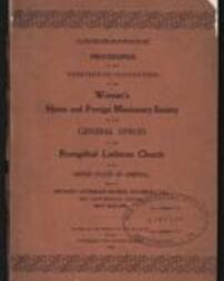 Proceedings of the Thirteenth Convention of the Woman's Home and Foreign Missionary Society