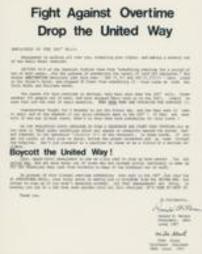 Fight Against Overtime Drop the United Way Letter 