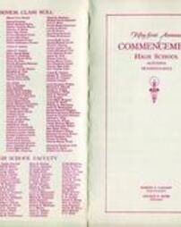 Altoona High School Commencement Program 1927