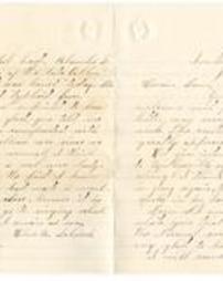 Letter from Clara Schneck to Samuel Kern