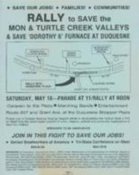 Rally to Save the Mon & Turtle Creek Valleys Poster 