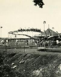Rear of Nay Aug Amusement Park with view of Comet Coaster.