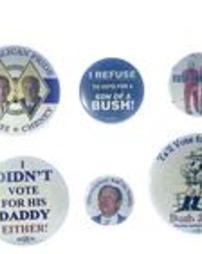 Rare George W. Bush and George H. W. Bush Presidential Election Buttons