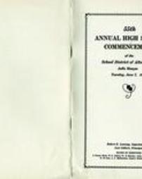Altoona High School Commencement Program 1932